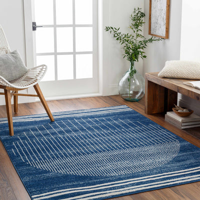 Urja Geometric Blue Area Rug