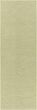 Unique Outdoor Trellis Area Rug, Olive Green - Clearance