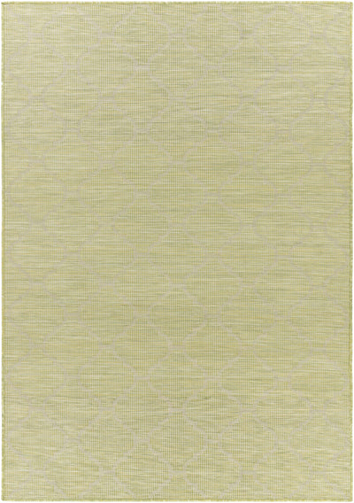 Unique Outdoor Trellis Area Rug, Olive Green - Clearance