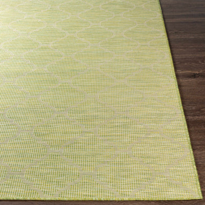 Unique Outdoor Trellis Area Rug, Olive Green - Clearance