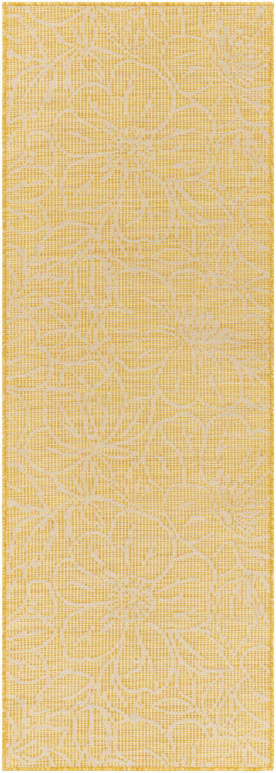 Valmora Yellow Floral Outdoor Rug - Clearance