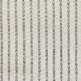 Close-up of the Varennes Area Rug: cream wool with a textured, black striped pattern. Hand woven. Swatch
