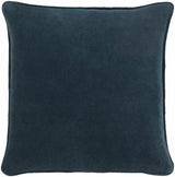Victor Dark Blue Square Throw Pillow