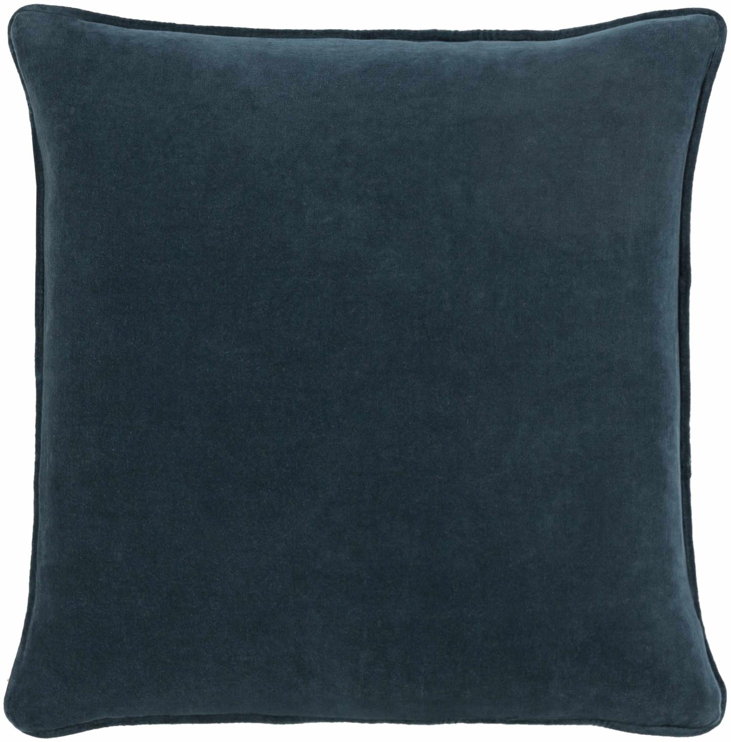 Victor Dark Blue Square Throw Pillow
