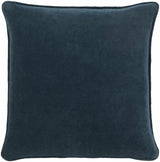 Victor Dark Blue Square Throw Pillow