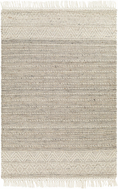 Cream Veruela Wool Blend Braided Tassel Area Rug