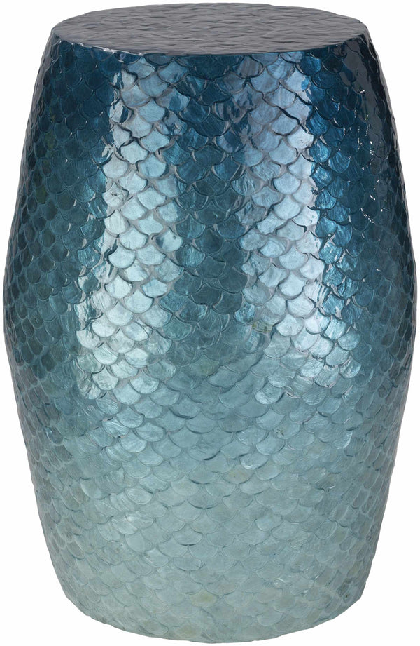 Blue Blue Scales Ceramic Stool