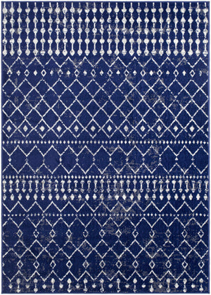 Scandi Navy All Over Pattern Rug