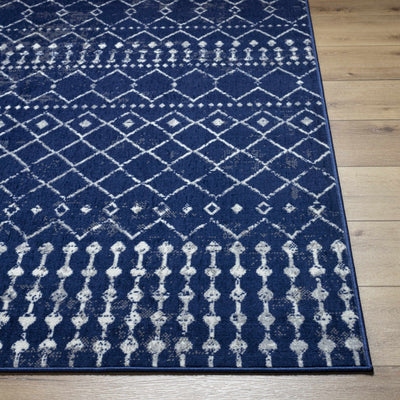 Scandi Navy All Over Pattern Rug