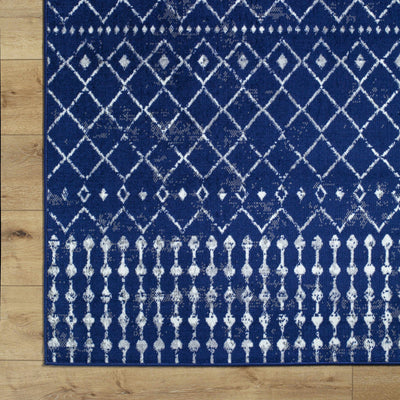 Scandi Navy All Over Pattern Rug