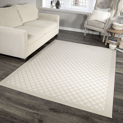 Jersey Home Fusion Trellis Off-White Clearance Rug
