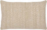 Evan Oatmeal Square Throw Pillow - Clearance