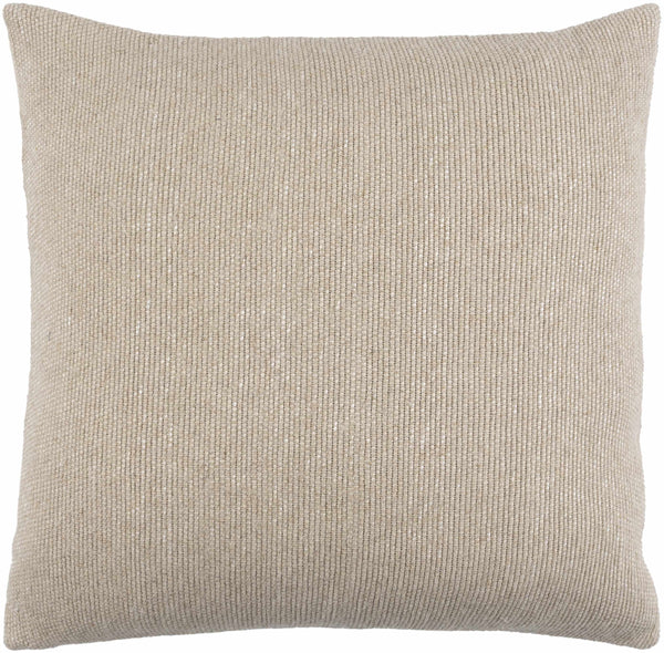 Evan Oatmeal Square Throw Pillow