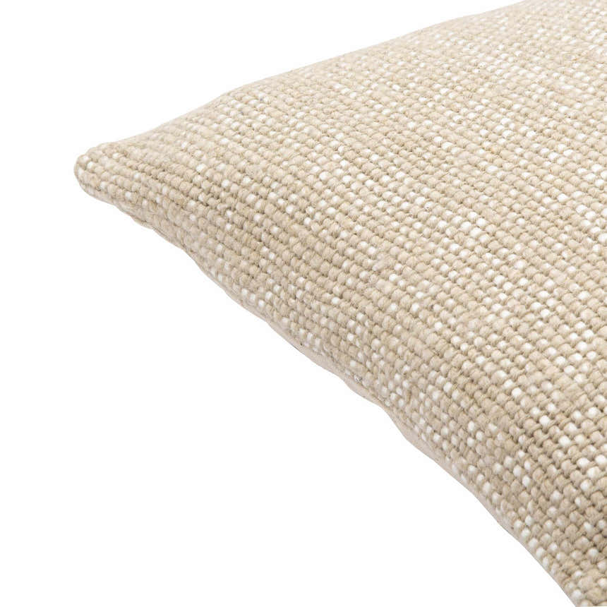 Evan Oatmeal Square Throw Pillow - Clearance
