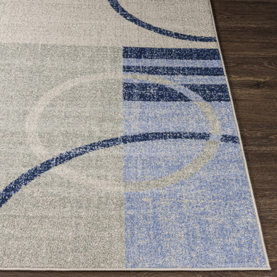 Gronant Blue Geometric Rug - Clearance