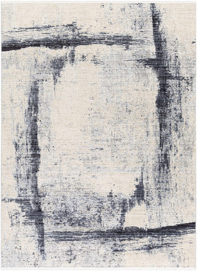 Icard 9x12 Abstract White Rug - Clearance