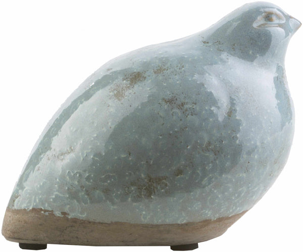 Sage Green Ceramic Bird Sculpture