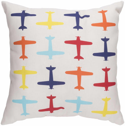 Boys Airplane Decorative Nursery Blue Throw Pillow