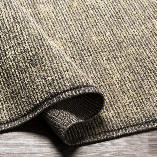 Libagon Beige Striped Wool Area Rug - Clearance