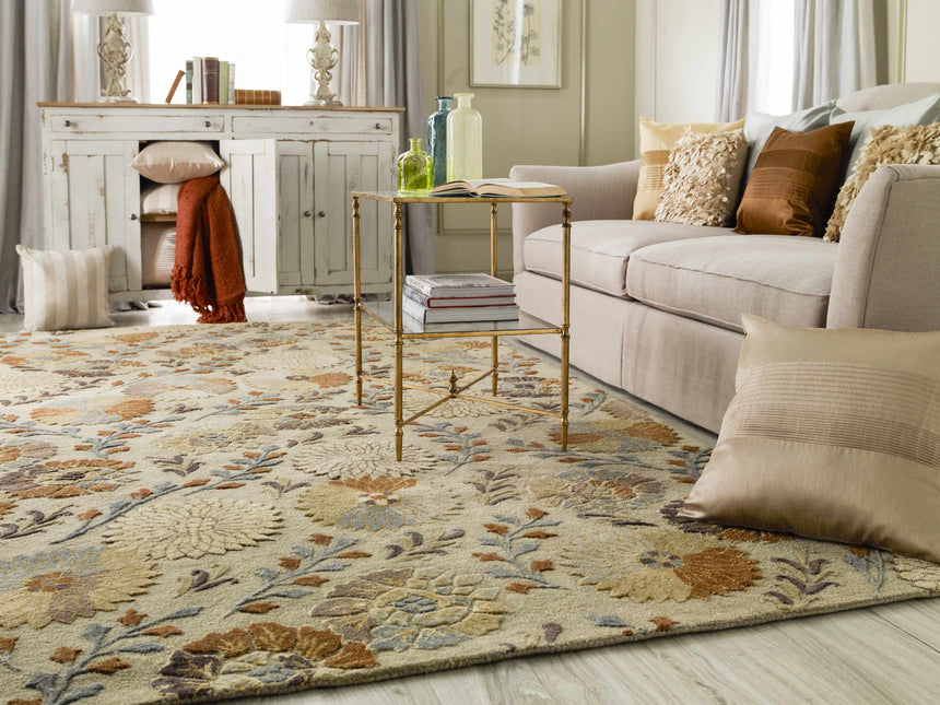 Whitfield Light Gray Square Throw Pillow