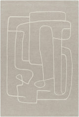 Vatsa Gray Abstract Area Rug