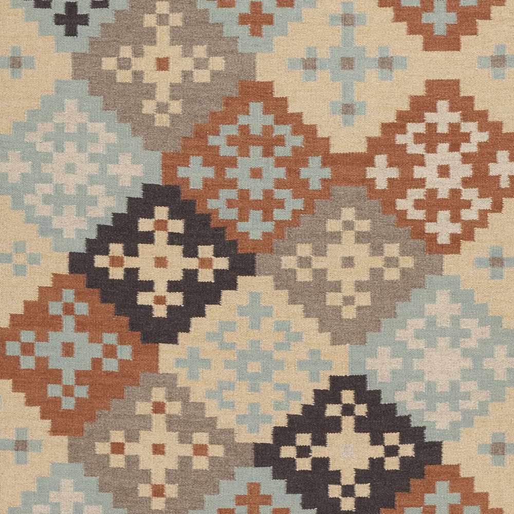 Sample view of Waddy  Area Rug - Clearance, offering a closer look at the design and color. Southwestern Area Rug Backing  3'6" x 5'6" Rectangle8' x 11' Rectangle