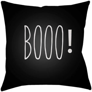 Booo Printed Black Pillow