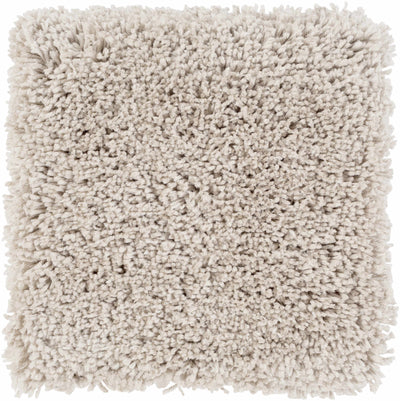 Tingly Solid Beige Shag Rug