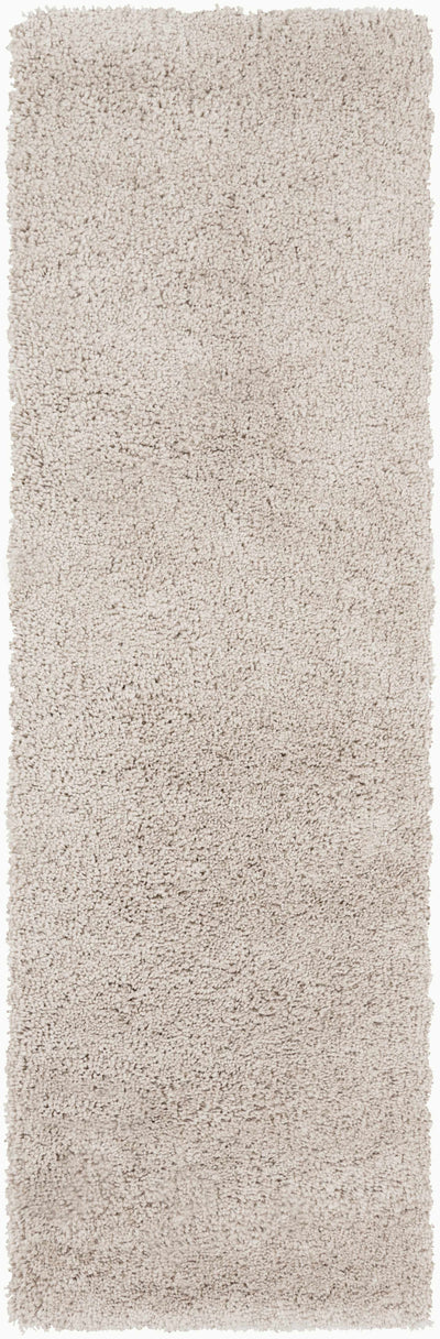 Tingly Solid Beige Shag Rug