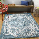 Teal Kilmacolm Indoor & Outdoor Area Rug - Clearance