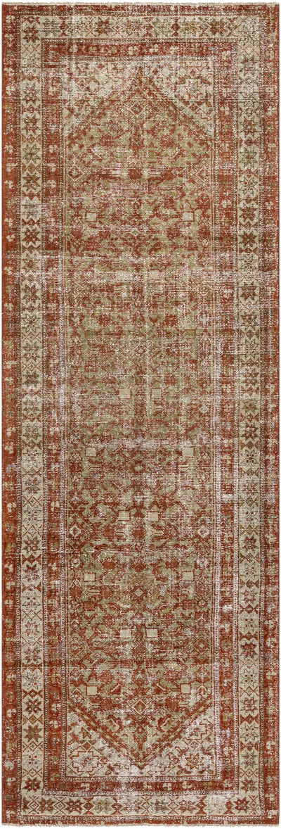 Unique Hand Knotted Traditional 3'4" x 9'9" Wool Runner