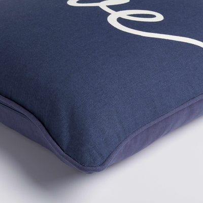 Love Navy & Ivory Throw Pillow