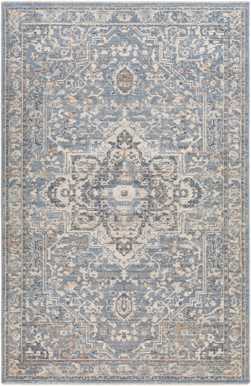 Buguey Cream&Blue  Area Rug - Clearance
