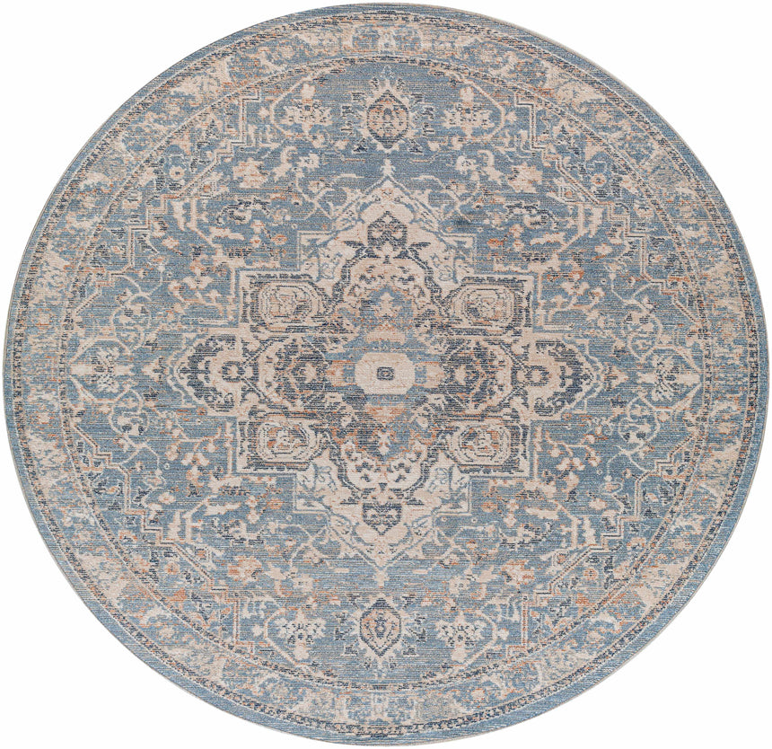 Buguey Cream&Blue  Area Rug - Clearance
