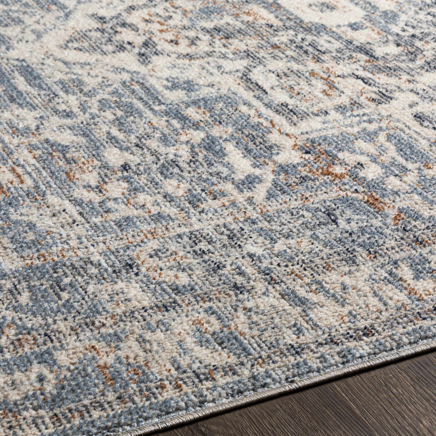 Buguey Cream&Blue  Area Rug - Clearance