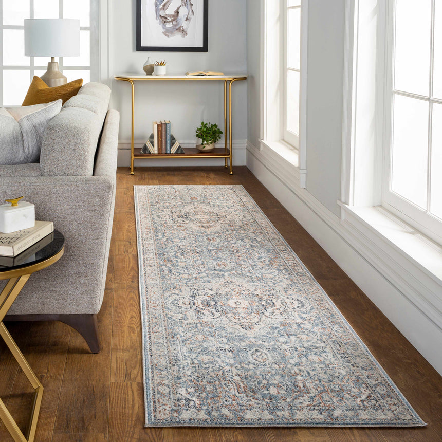 Buguey Cream&Blue  Area Rug - Clearance