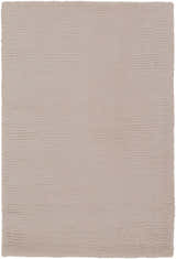 Close-up of the textured, hand loomed Brockton Solid Tan Wool Area Rug. Neutral tan color with subtle striped design. Design-Rectangle-23