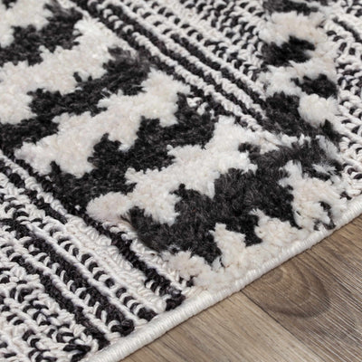 Warrandyte 5x7 Black&White High-Low Rug - Clearance