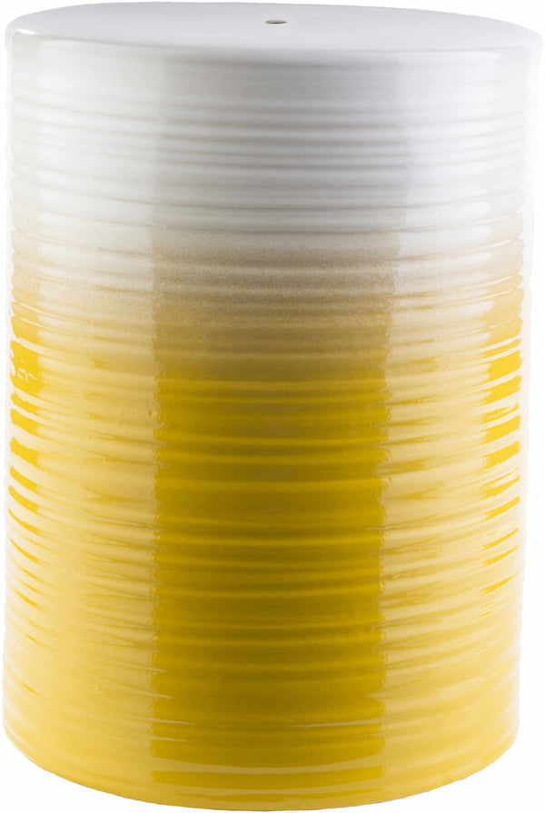 Yellow&White Ceramic Stool