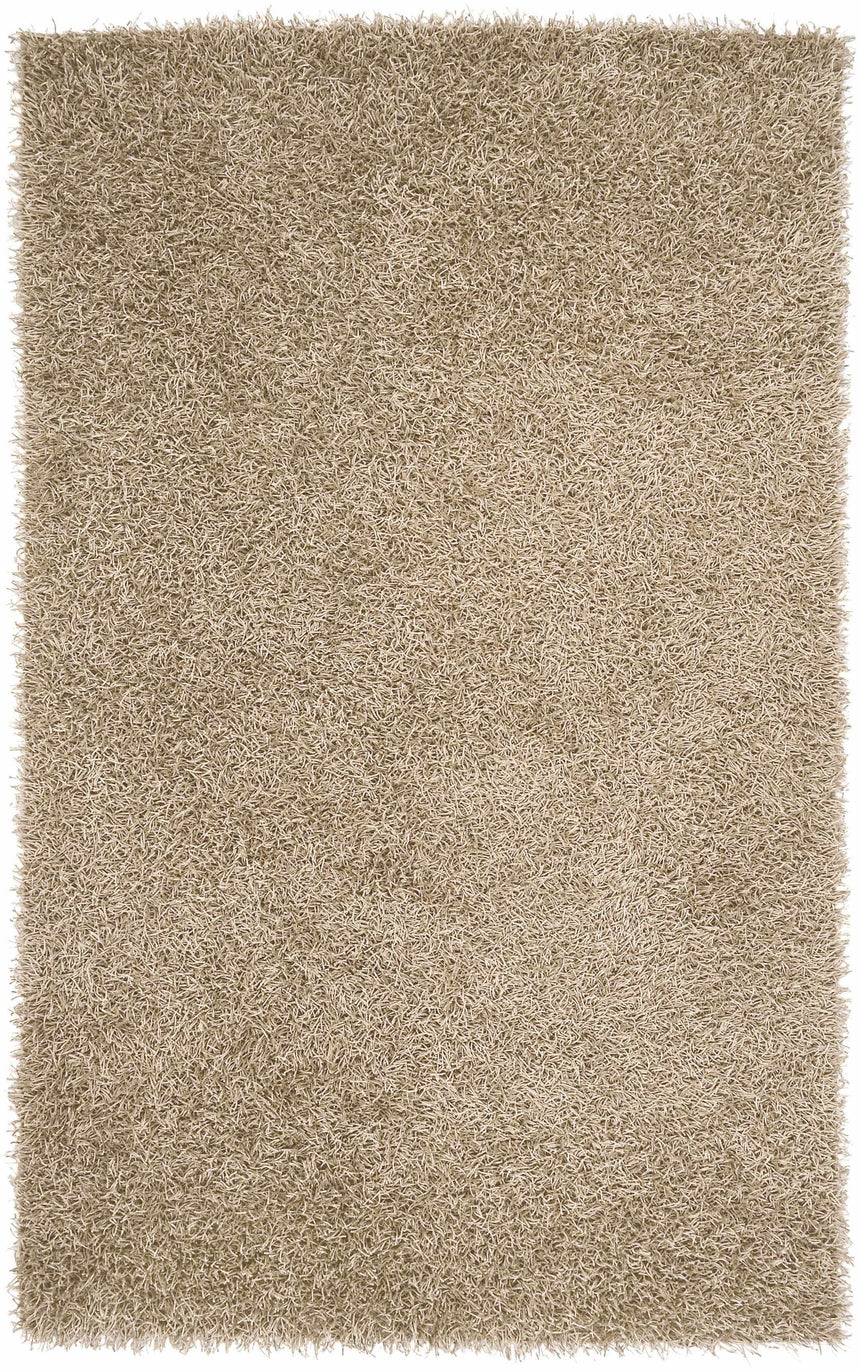 Browder Solid Beige Shag Area Rug - Clearance