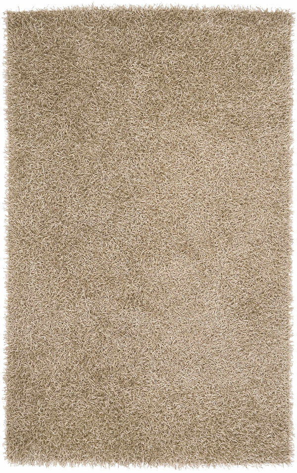 Browder Solid Beige Shag Rug - Clearance