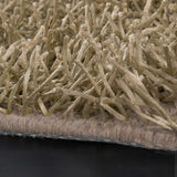 Browder Solid Beige Shag Area Rug - Clearance