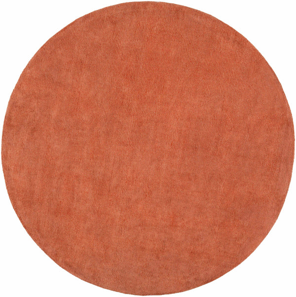 Brockton Solid Wool Orange Area Rug