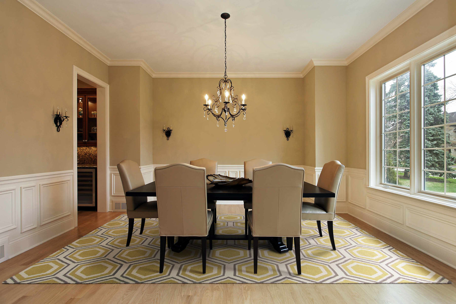 Welton Honeycomb Pattern Wool Rug - Clearance