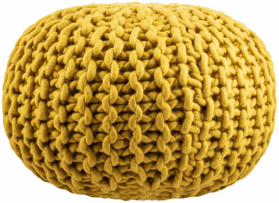 Wenatchee Mustard Knitted Pouf