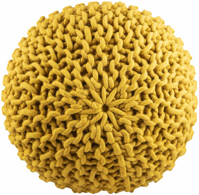 Wenatchee Mustard Knitted Pouf