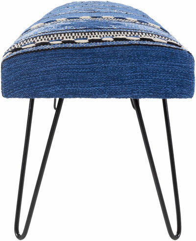 Wesselsbron Navy Striped Upholstered Bench