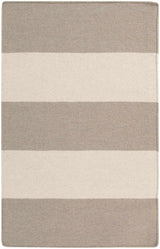 Ingersoll Beige&Gray Striped Wool Area Rug - Clearance