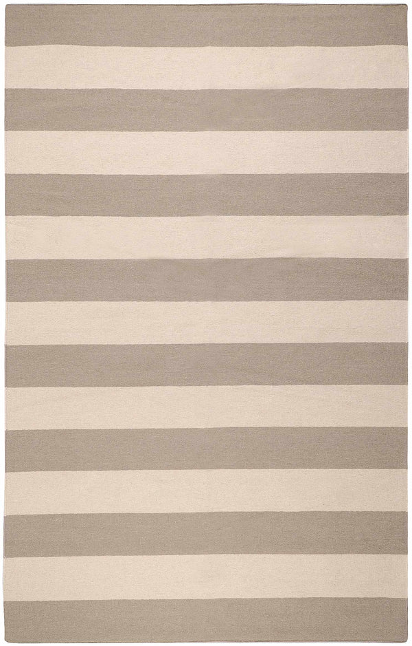 Ingersoll Beige&Gray Striped Wool Rug - Clearance