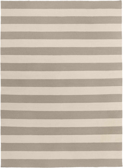 Ingersoll Beige&Gray Striped Wool Rug - Clearance